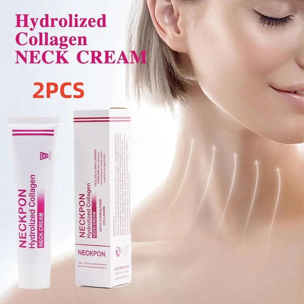 

2PCS Neckpon Hydrolized Collagen Neck Cream For Face Neck Cleavage Skincare Cream With Hydrolized Collagen Aloe Vera Anti-aging