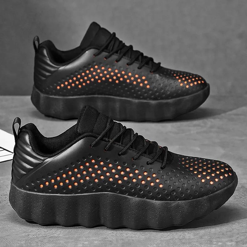 Men Comfortable Running Shoes Breathable Thick Sole Non-slip Casual Sports Shoes Cushioning Outdoor Walking Sneakers for Women