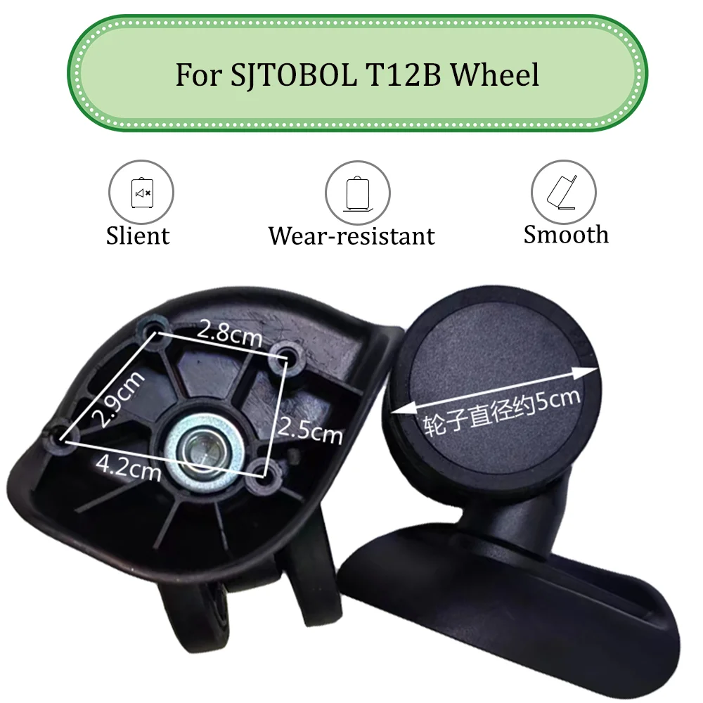 

Suitable For SJTOBOL T12B Universal Wheel Trolley Case Wheel Replacement Luggage Pulley Sliding Casters wear-resistant Repair