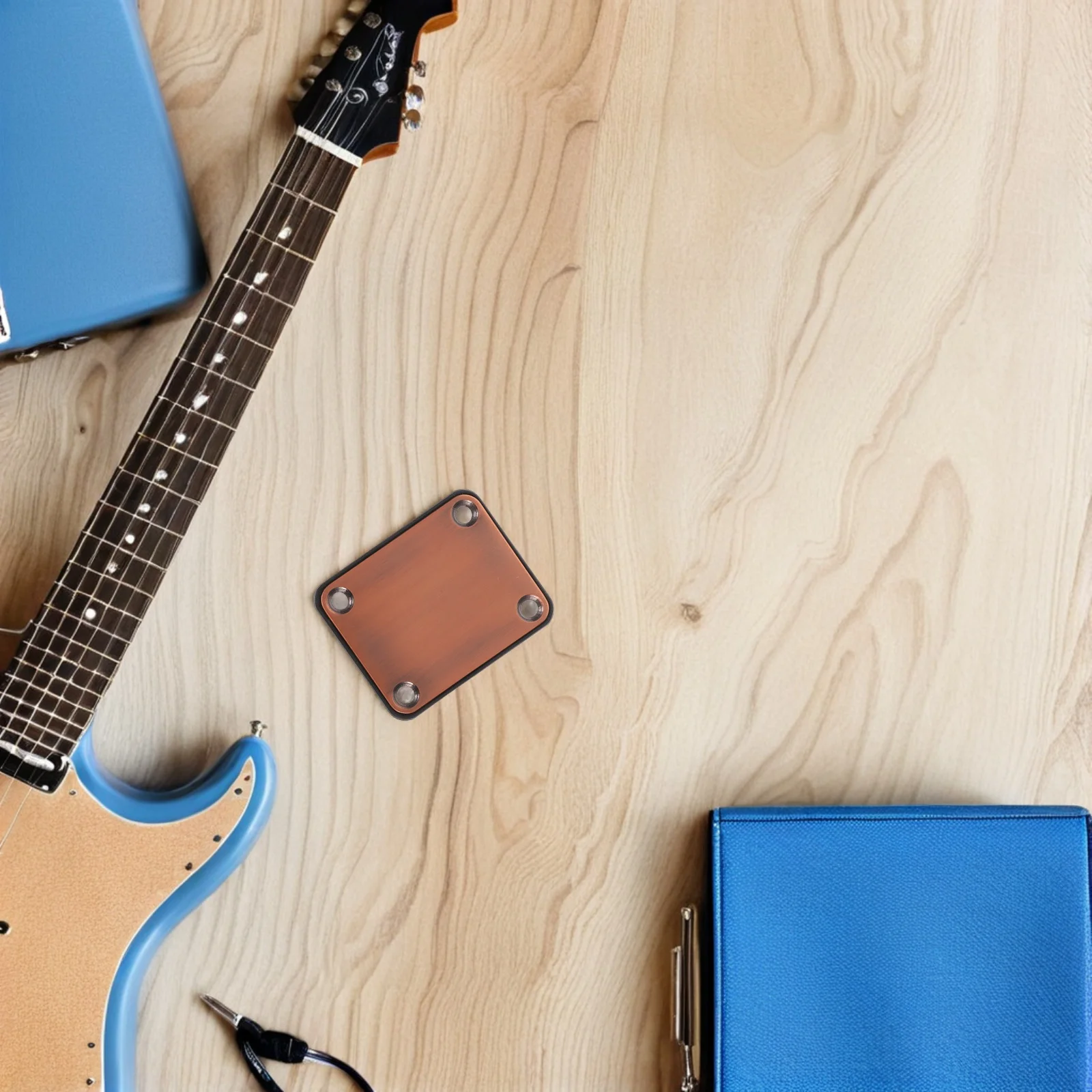 

2pcs Guitar Neck Plate Screw Set Reinforcement Metal Connecting Board Electric Bass Upgrade Parts Replacement Lightweight