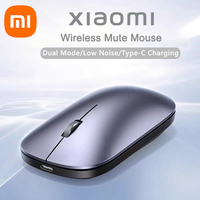 Xiaomi Bluetooth Wireless Mute Mouse Dual Mode Dpi Adjustable 2.4g Type C Rechargeable Silent Ergonomic Portable Office Mouse