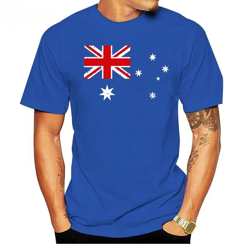

Gift Idea Australian Flag Vintage Style Retro Australia Flag T-Shirt oversized t shirt men clothing streetwear tshirt