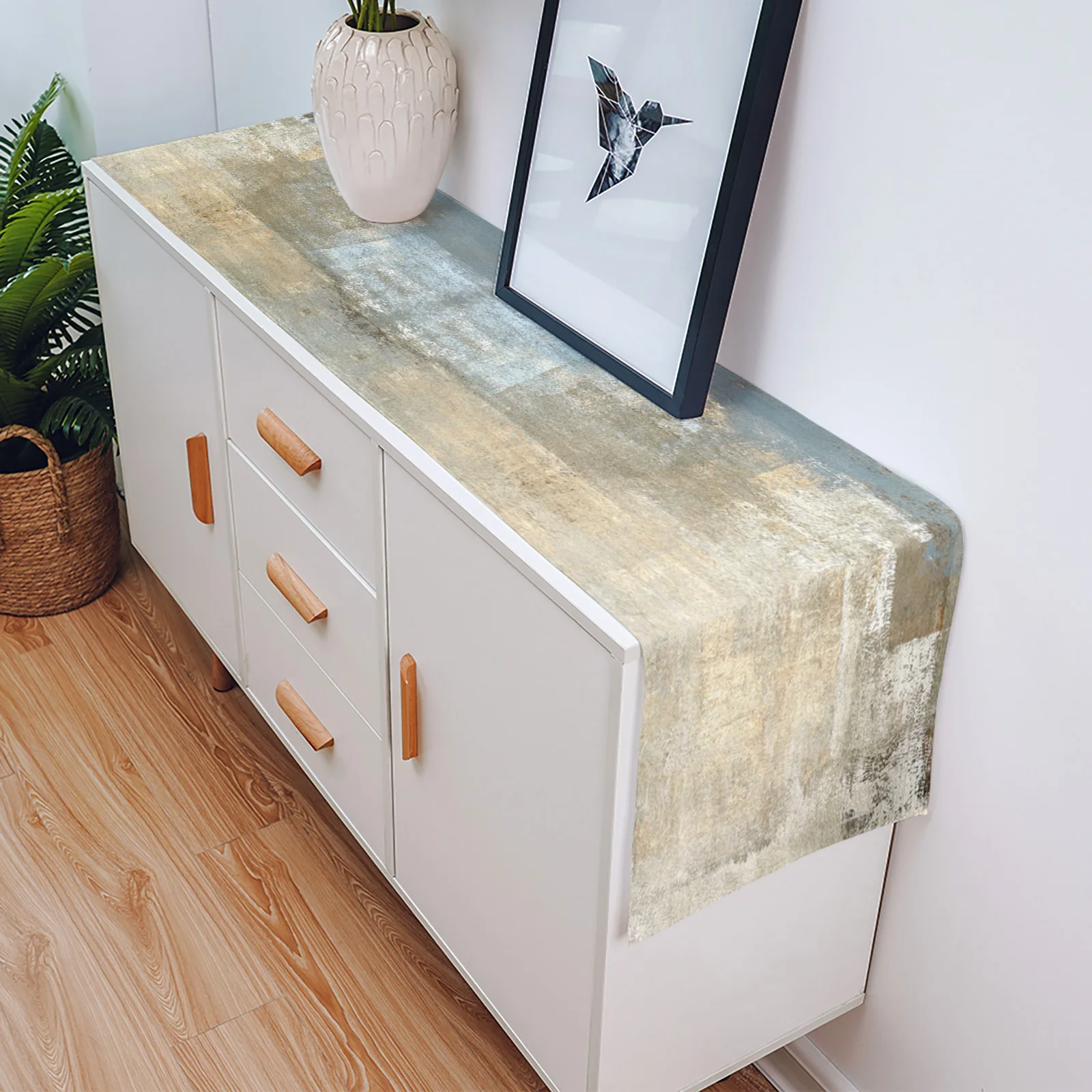 Abstract Oil Painting Art Dining Table Runner Country Decor Anti-stain Table Runner for Dining Table Wedding Table Decoration