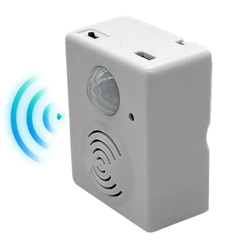 Altavoz de voz, reproductor Mp3 antirrobo, sistema de alarma de advertencia, ajuste de volumen, altavoz de voz para entrada, soportes de saludo de bienvenida