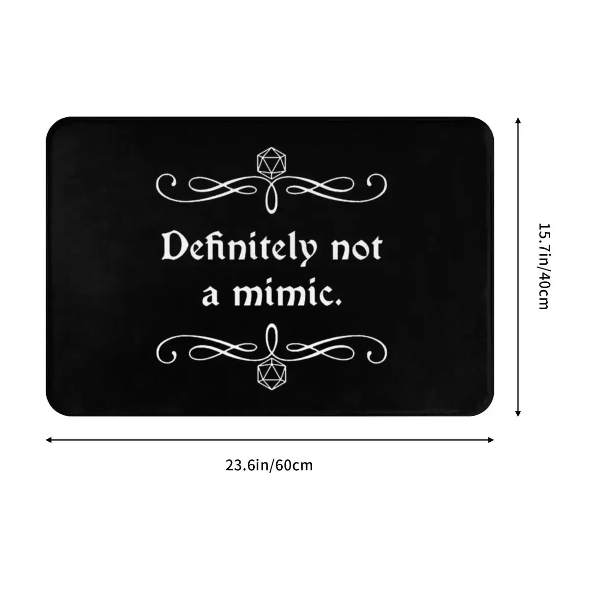 Definitely Not A Mimic Home Entrance Doormat Decoration Carpet for Living Room Bathroom Non-slip Floor Mat Dnd Game Area Rugs