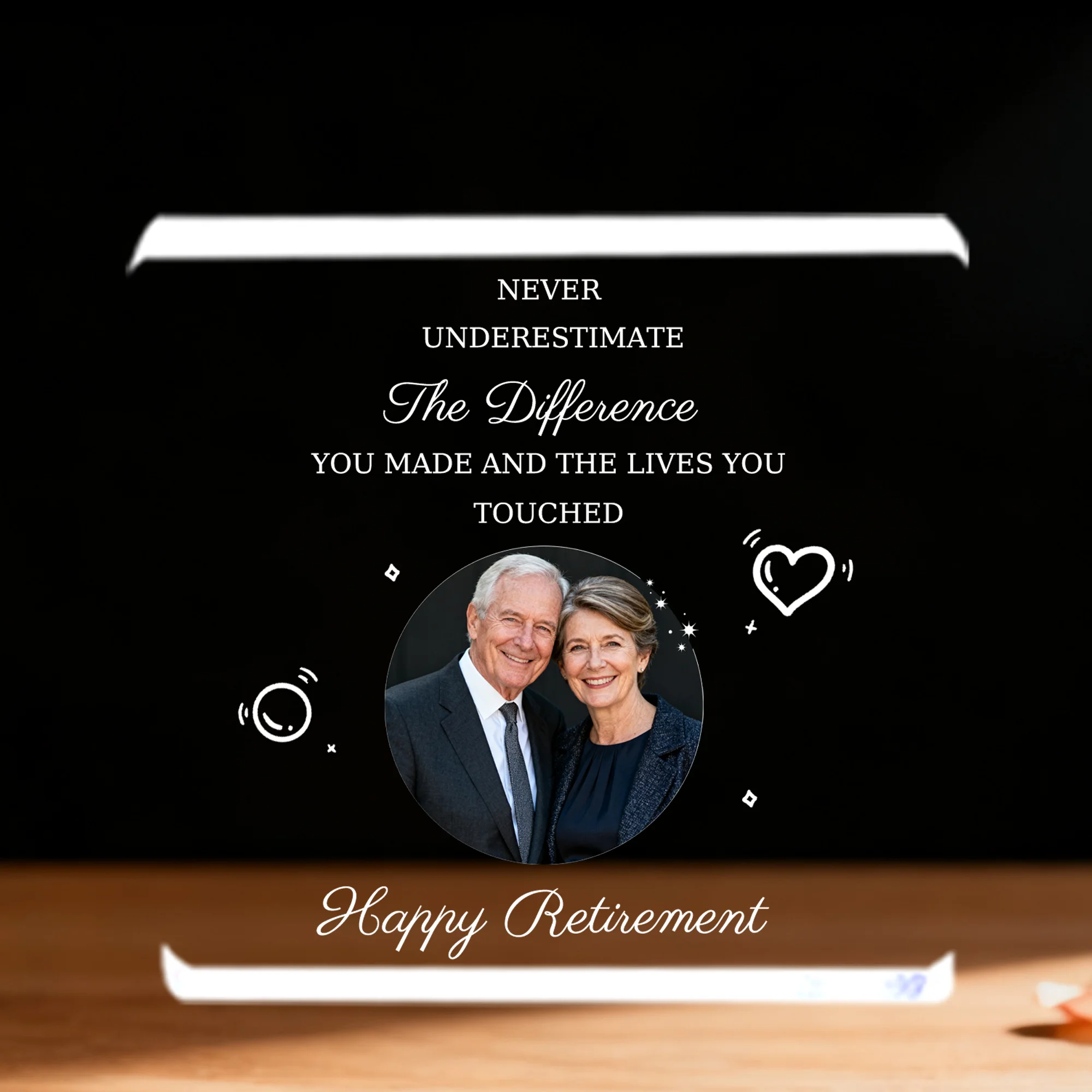 Personalized Photo Acrylic Block Custom Retirement Gift  for Boss Teacher Tribute Appreciation Acrylic Plaque Present Keepsake