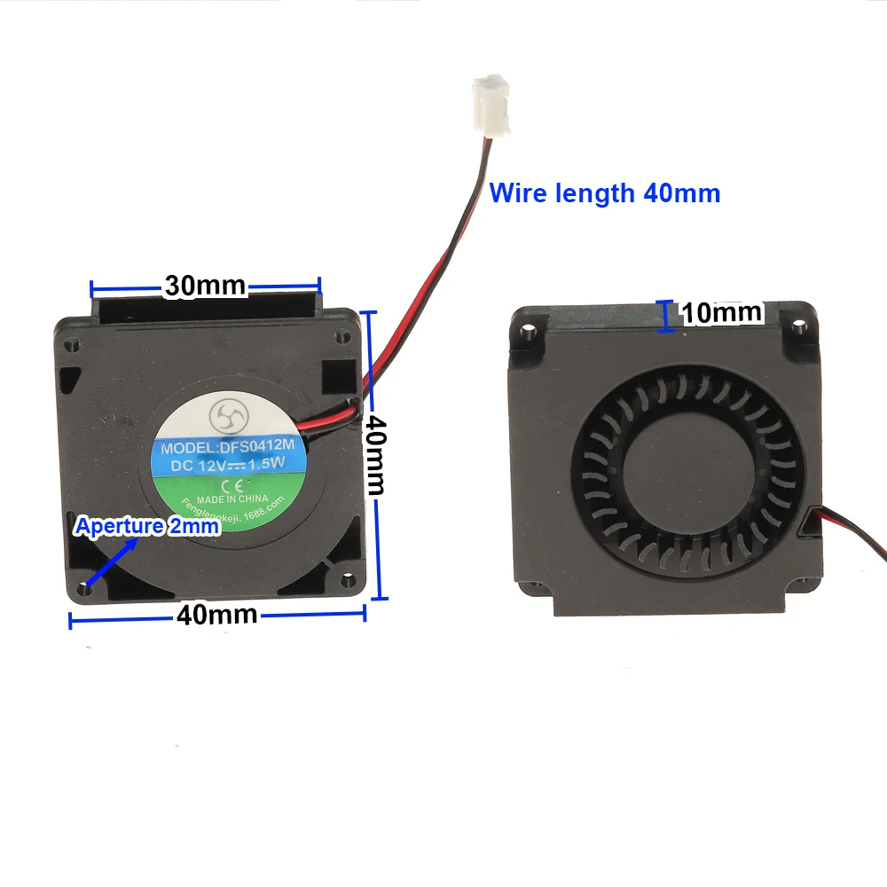 Micro 4010 Brushless Fan DC 7.4V 12V 1.5W 6300RPM Laptop Cooling System Mini 40mm*40mm Brushless Cooling Fan DFS0412M Fan