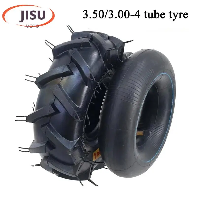 

10-дюймовая внедорожная шина 3,50/3,00-4 пневматическая внутренняя внешняя шина для газонокосилки, моторная тележка, газон, садовый трактор, роторная фреза, квадроцикл