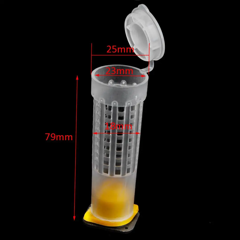 5x Beekeeping Queen Bee Cages W/ Cell Cup Holder and Cell Fixtures