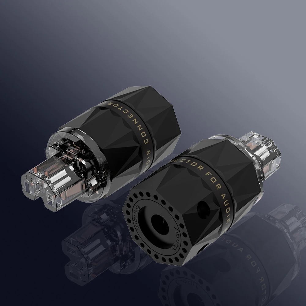 Viborg VM503 + VF503 순수 적색 구리 미국 AC 전원 플러그 HiFi 오디오 등급 AC 전원 플러그 커넥터