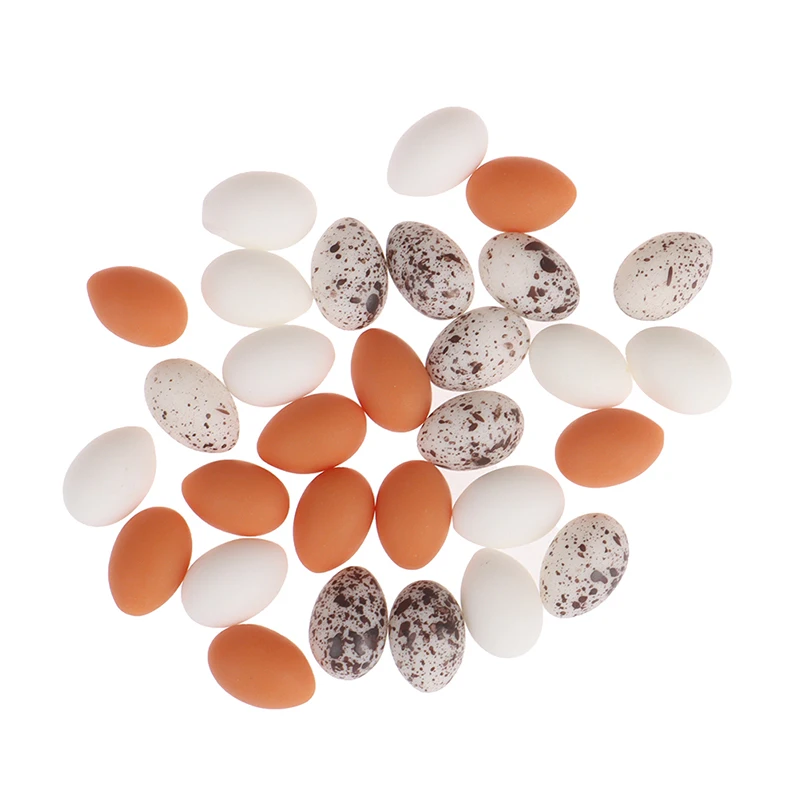 10pc Dollhouse Miniature Simulation Eggs Food Model Pretend Play Kitchen Toys