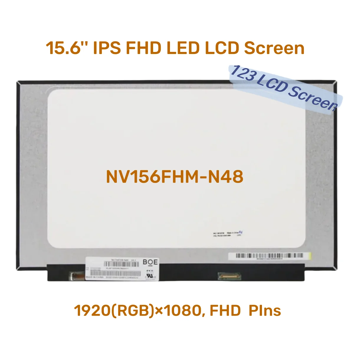 NV156FHM-N3D N45 NV156FHM-N48 N4X TV156FHM-NH0 N156HCA-EA1 N156HCA-EAB N156HCA-EAA, 15.6 인치 IPS FHD LED LCD 화면, 1920x1080