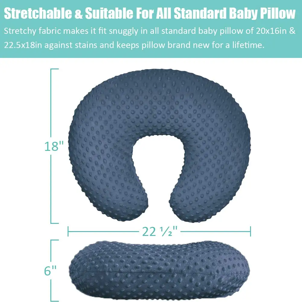 Minky Nursing Pillow Cover, Nursing Pillow Case Plush Breastfeeding Pillow Slipcover Fits Nursing Pillow, Ultra Soft Snug