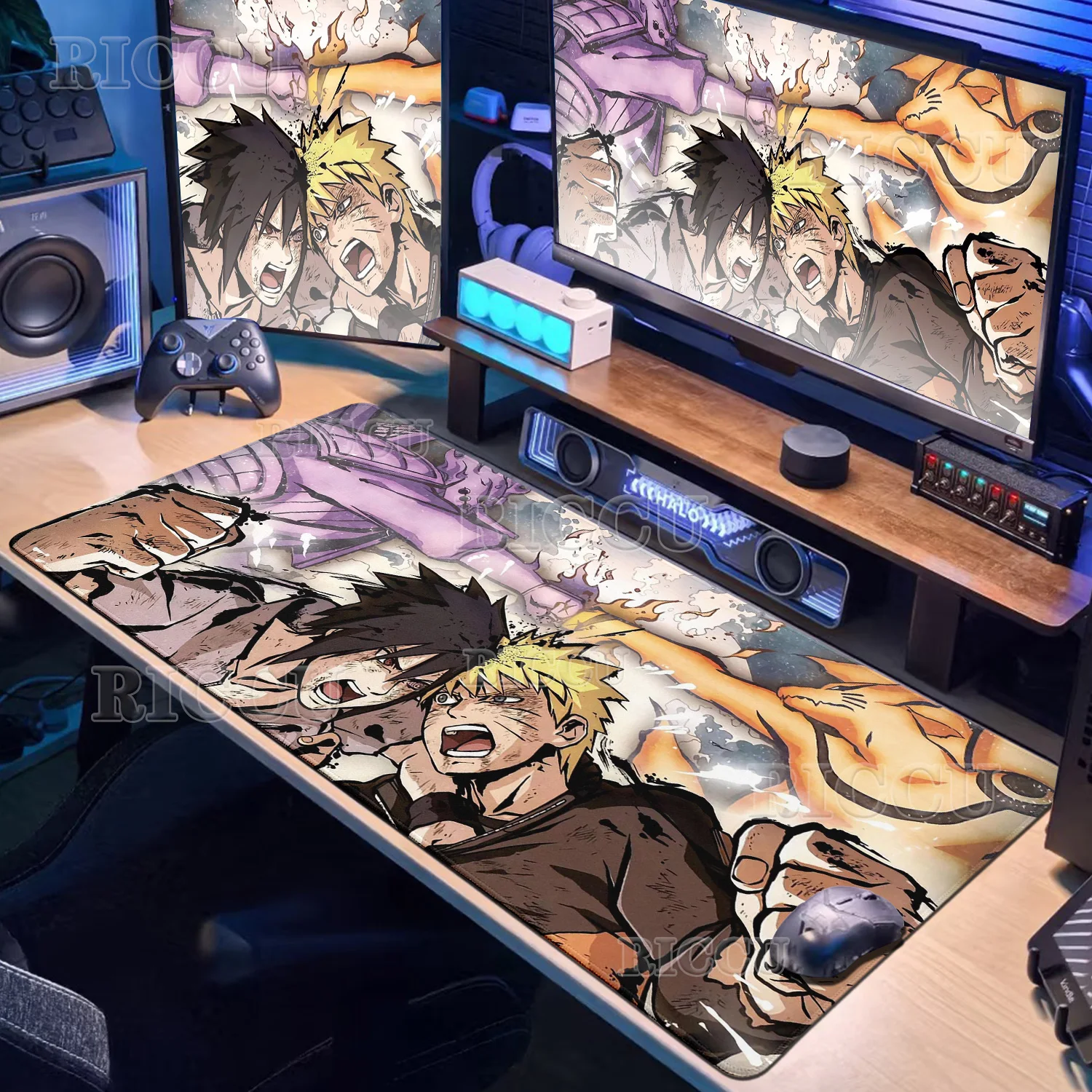 

Japanese Playmat N-Narutos Mousepad Hot Anime XXL Table Pads Office 120x60cm Gaming Accessories Overlock Non-slip Expansion Pad