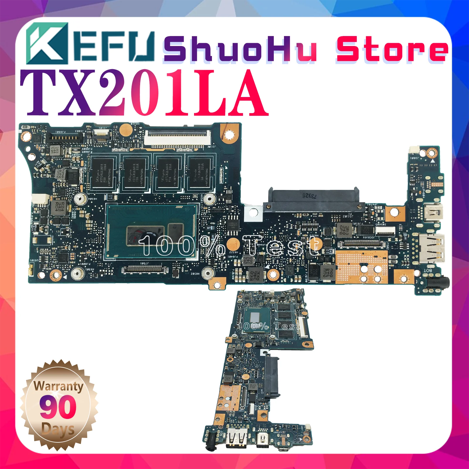 

KEFU TX201LA Laptop Motherboard For ASUS TX201L TX201 Mainboard CPU:i3-i5-i7/4th Gen I7-4500U RAM:4GB 100% Tested Working
