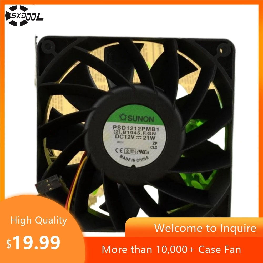 

For SUNON PMD1212PMB1-A 120x120x38mm 12V 1.6A High-Efficiency 4200RPM 190CFM Booster Fan