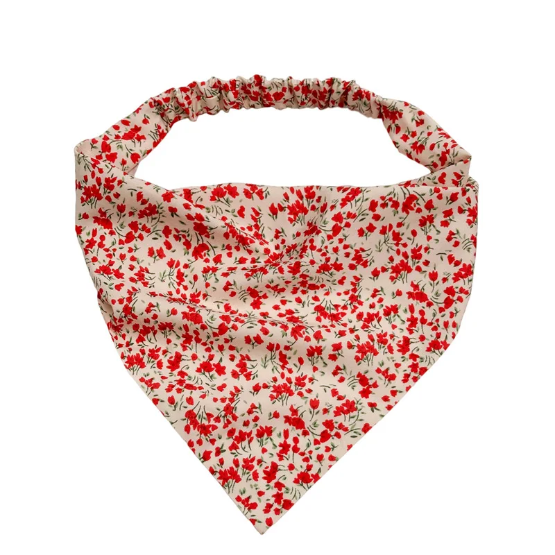 Newest Woman Small Floral Fabric Bandanas Girls Fresh Triangle HeadScarf Ladies Summer Autumn Hair Scarf Hair Accessories Turban