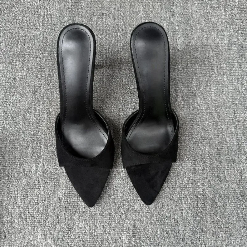 New Sexy Thin High Heels Women Slippers Street Style Party Stripper Sandals Summer Open Toe Slip On Slide Shoes