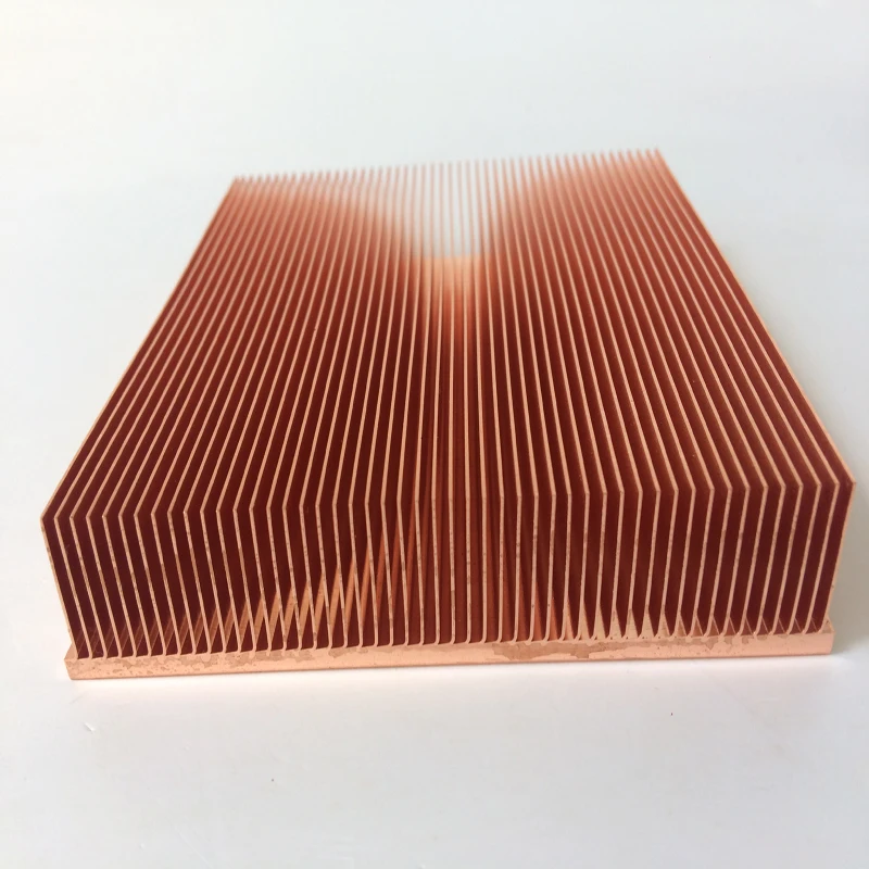 Pure Copper Heatsink Skiving Fin DIY Heat Sink Radiator Cooling Cooler For Electronic CHIP LED IC RAM heat dissipation100x100x20