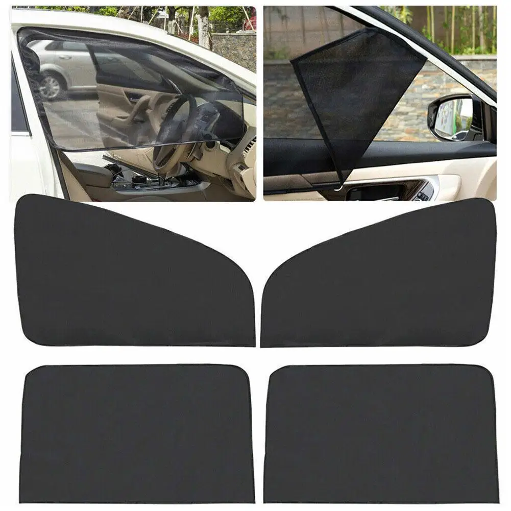 Car Magnetic Sun Shade Cover Side Window Sunshade UV Blackout Car Mesh Black Film Curtain Full Accessories Blackout Protect P8F0