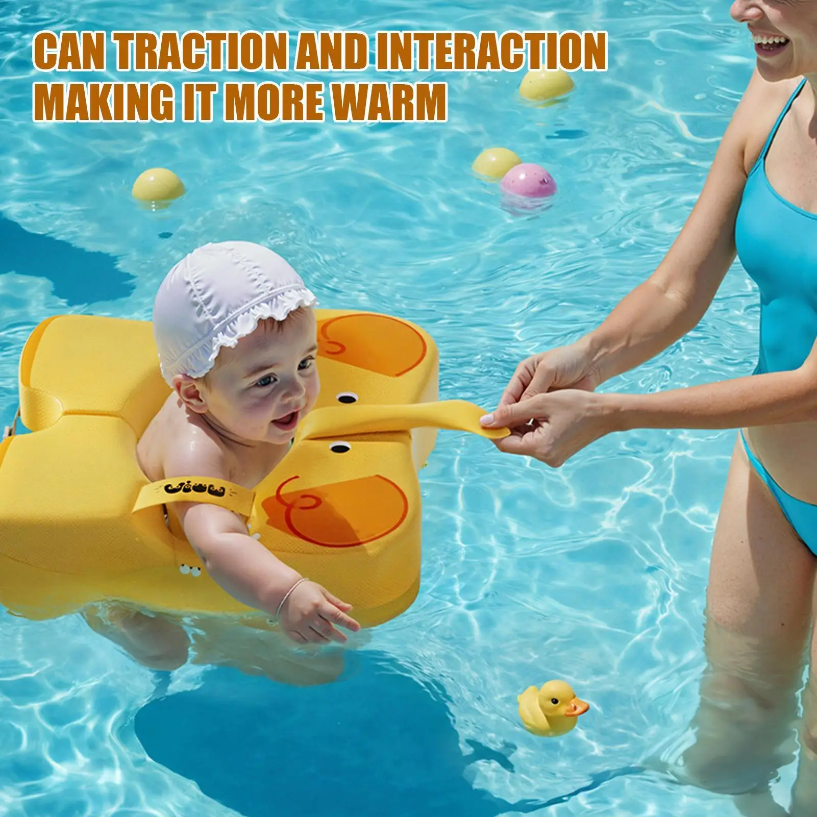 Anel de água de segurança para bebês, flutuador de piscina não inflável, elefante, anel de flutuabilidade ergonômico, brinquedo portátil, dispositivo de flutuação para piscina