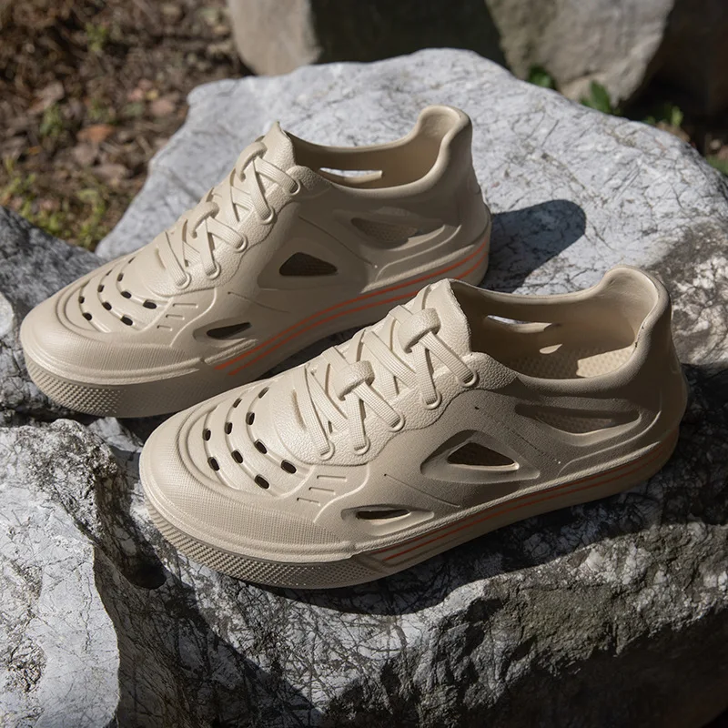 

Hole shoes men's summer wear couple beach EVA lightweight bag head driving hollow sandals women