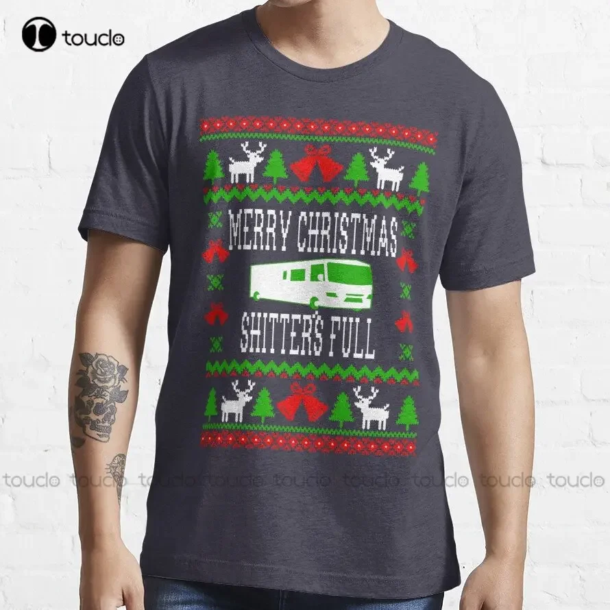 Merry Christmas Shitters Full - Ugly Christmas Sweater Style Trending T-Shirt Outdoor Simple Vintag Casual T Shirts Xs-5Xl