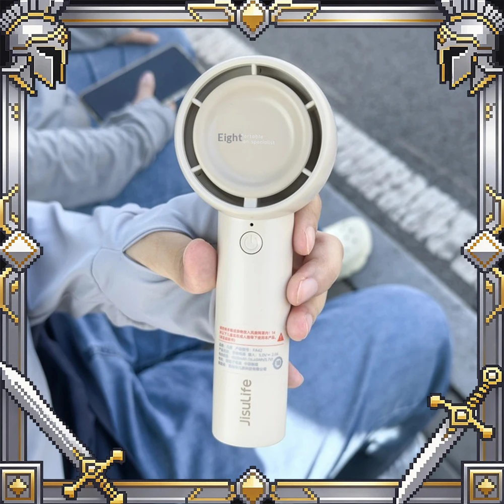 JisuLife FA43 Turbine Handheld Small Fan Multi Stage Pressurization Air Guide System Handheld Fan Light Weight Low Noise Gifts