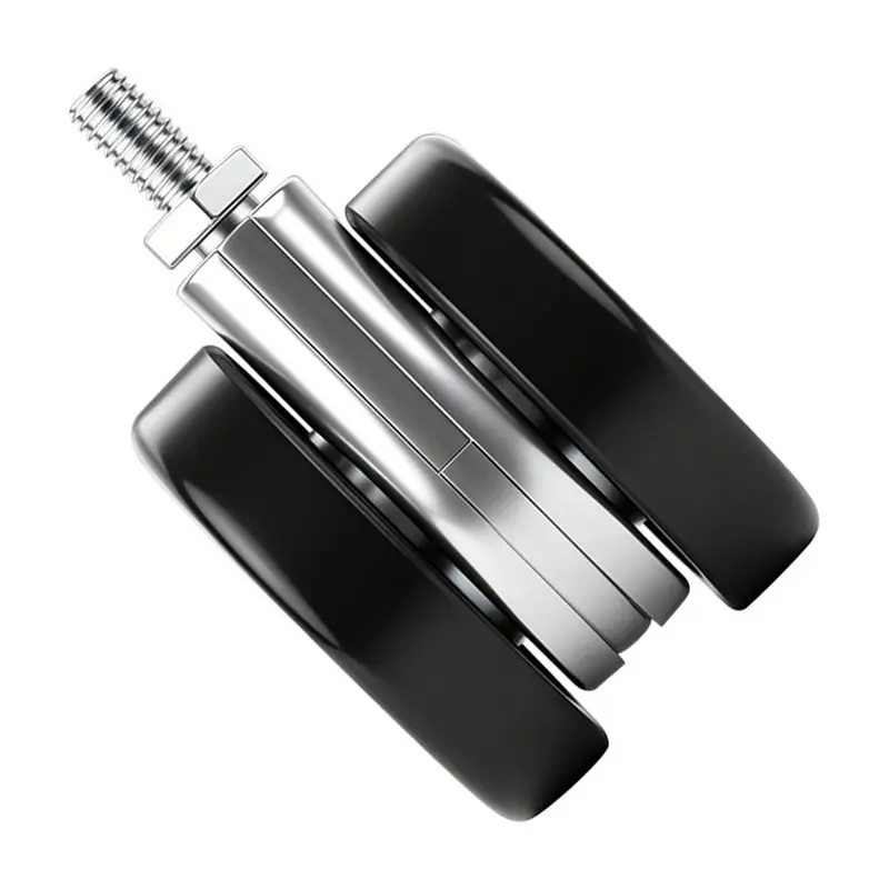 CHCH For Standard M8 Threaded Hole Compatible 2PCS Home Rack 2.5Inch 60Mm Hollow Caster Wheel Kit With Brake