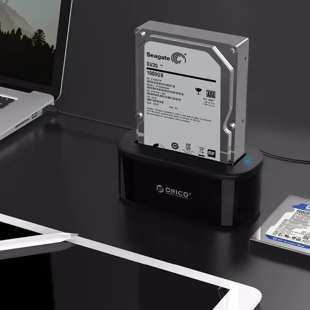 Imagem -06 - Orico-hard Drive Docking Station Usb 3.0 para Sata Hdd Enclosure e Ssd 2.5 3.5