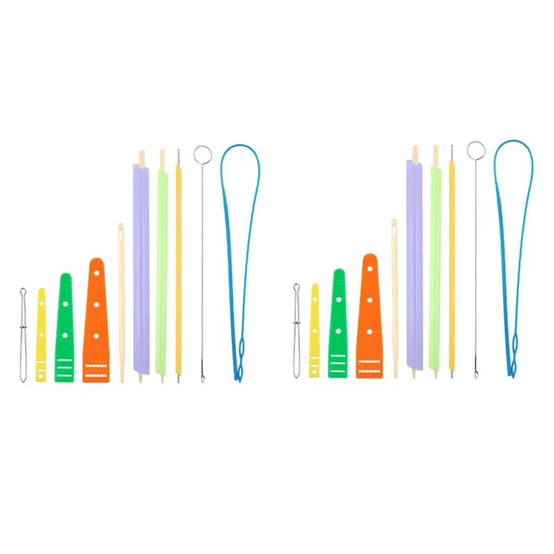 

PWS Quick Turn Fabric Set Versatile Fabric Tube Turner For Sewing Drawstring Threader Tool For Crafts DIY Knitting Handmade