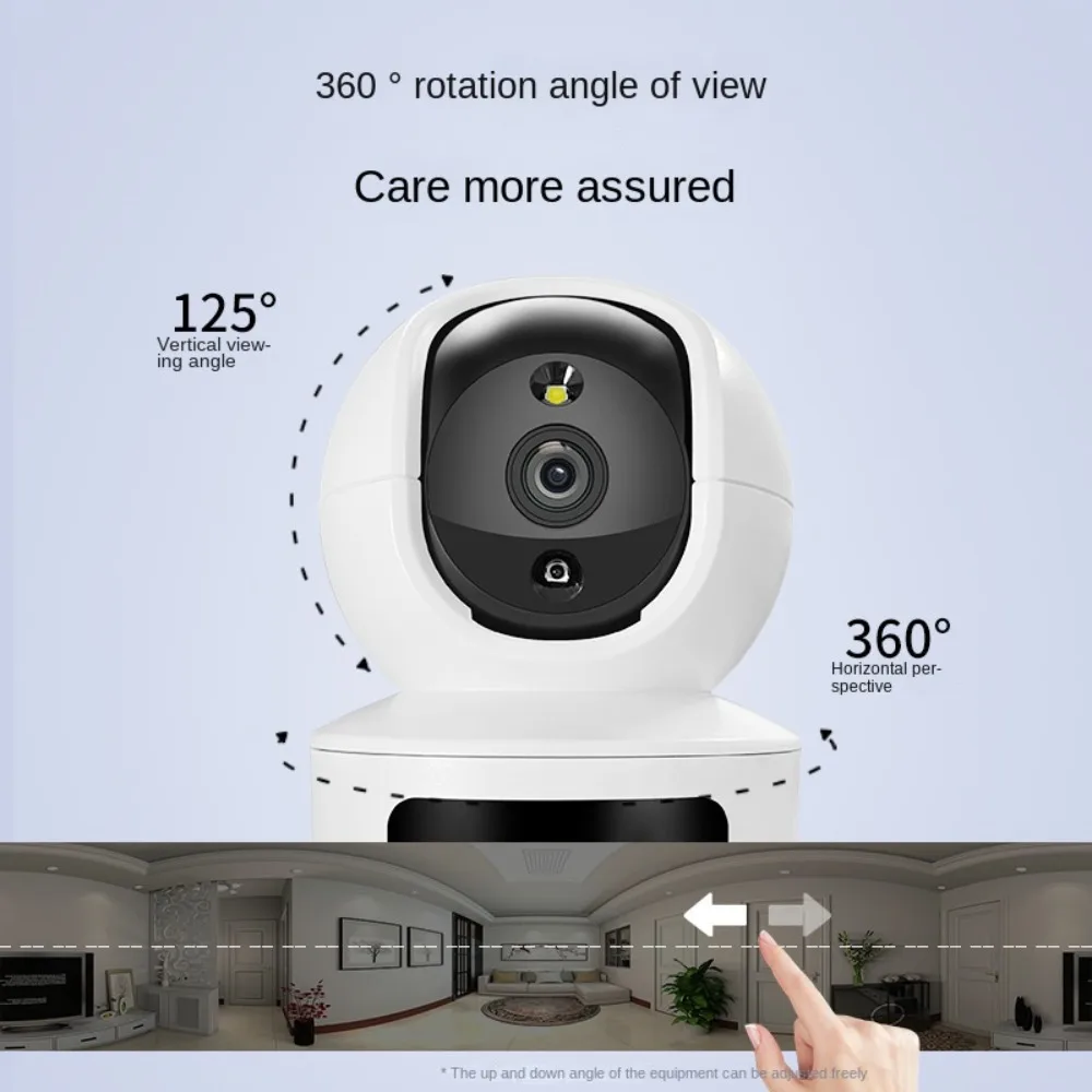 360° Wireless WiFi Surveillance Camera 2-Way Talk 2K WiFi Indoor Camera Night Vision Voice Intercom Smart Baby Monitor Camera