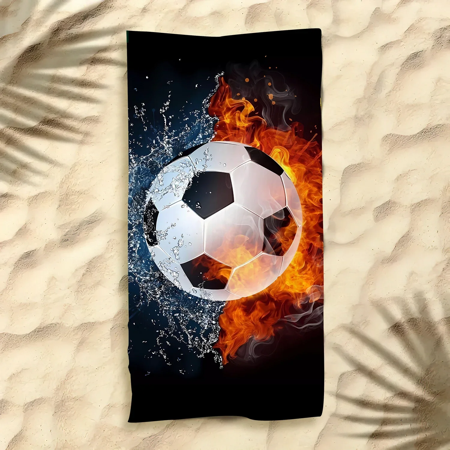 

2025 New Football Beach Towel Soccer Themed Microfiber Bath Towel for Adults Seaside Quick Dry Towel