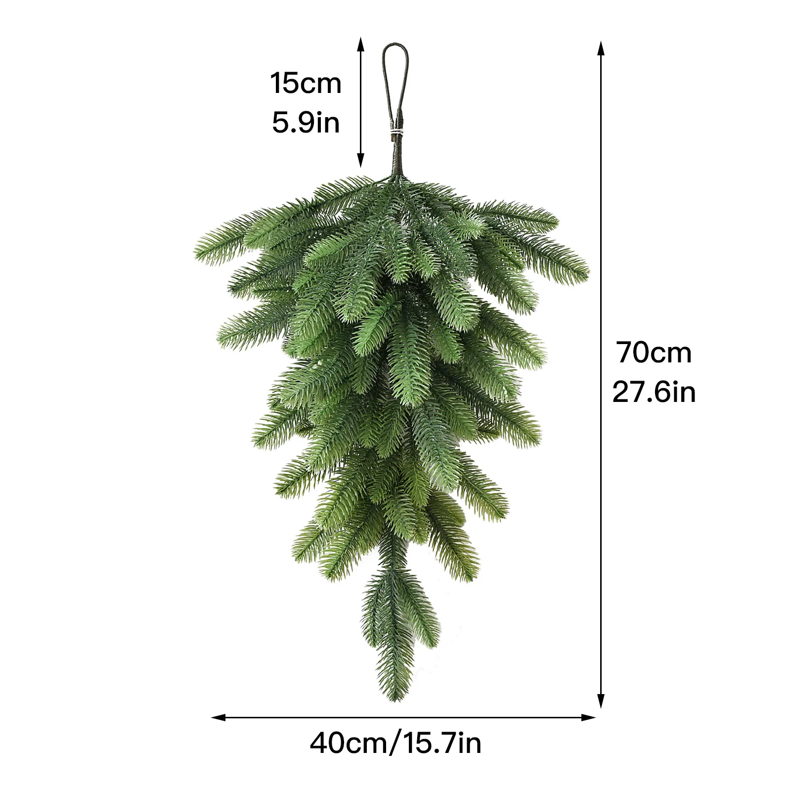 Christmas Red Fruit Greenery Decorative Swag Xmas Upside Down Tree Ornaments Pendant Festival Party Wall Hanging Home Decoration