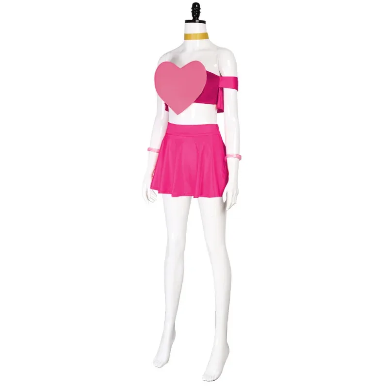 

Miss Heed Cosplay Costume Pink Dresses Anime Role Play Uniform Halloween Carnival Dressing For Women mj:3