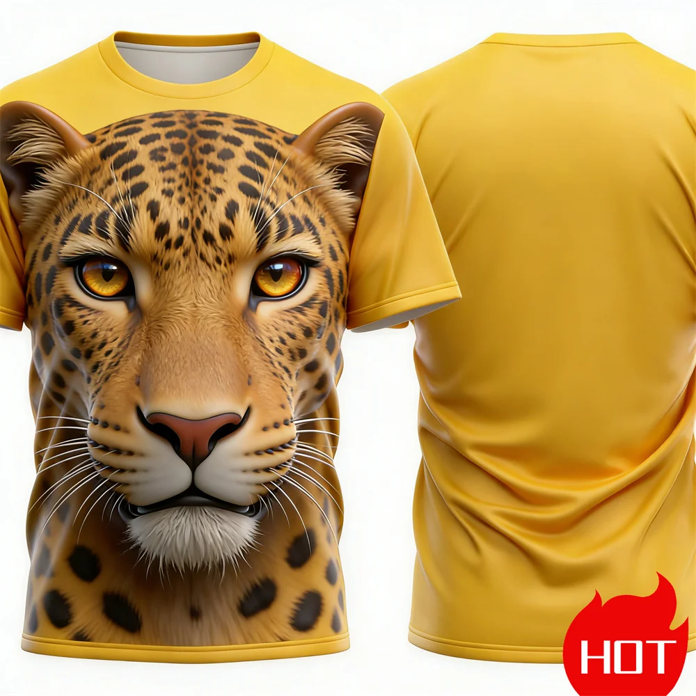 

Summer men's T-shirt funny animals prints round neck T-shirt Quick drying sports T-shirt Street Hip Hop t shirt for man clothing