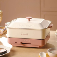 LIVEN Electric Hot Pot Pot, Household Electric Cooking Pot, Multi-functional Cooking Pomultifunctional Grill 4.3L 1350W 220V