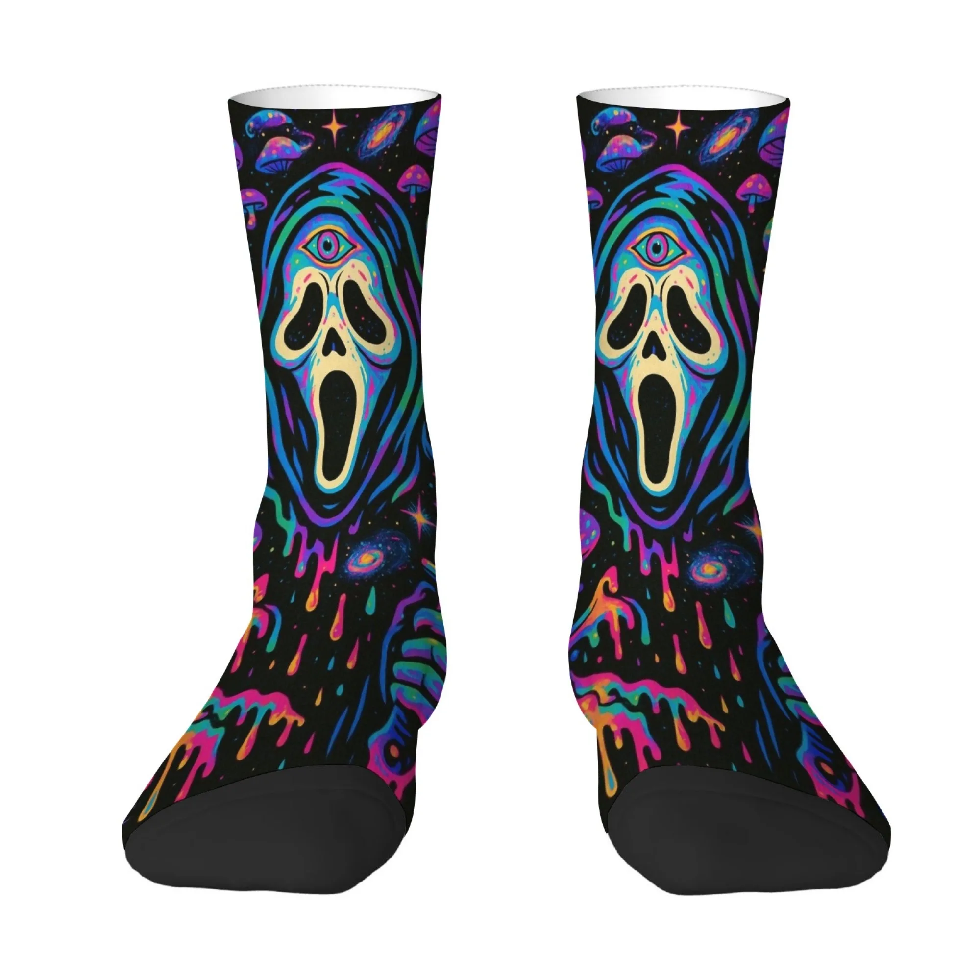 

Men's Socks with A Terrifying Death Print Quirky Soft Comfortable Breathable Socks Unique Street Gothic and Harajuku Socks