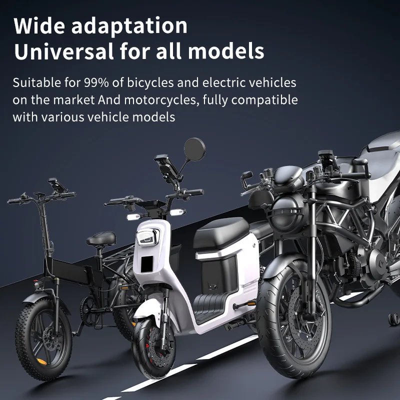 Supporto per telefono per bicicletta elettrica per iPhone Xiaomi Riding MTB Bike Moto Staffa per supporto per moto 360 °   Ciclismo antiscivolo ruotabile