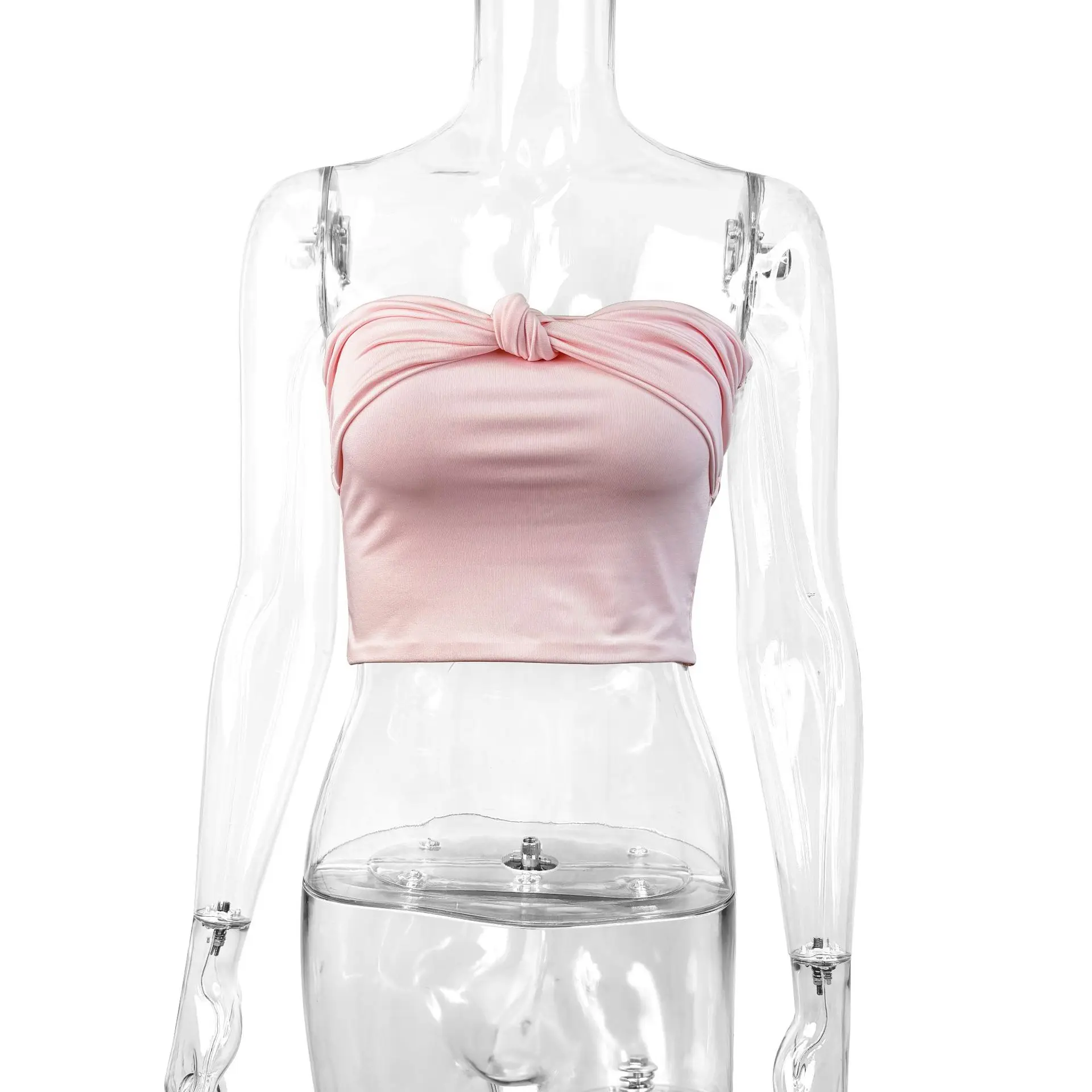 

Летний сексуальный женский топ без рукавов Pure Desire, облегающий крой с баргом живота, собранный ort irt, трикотажная ткань, обычный, тонкий