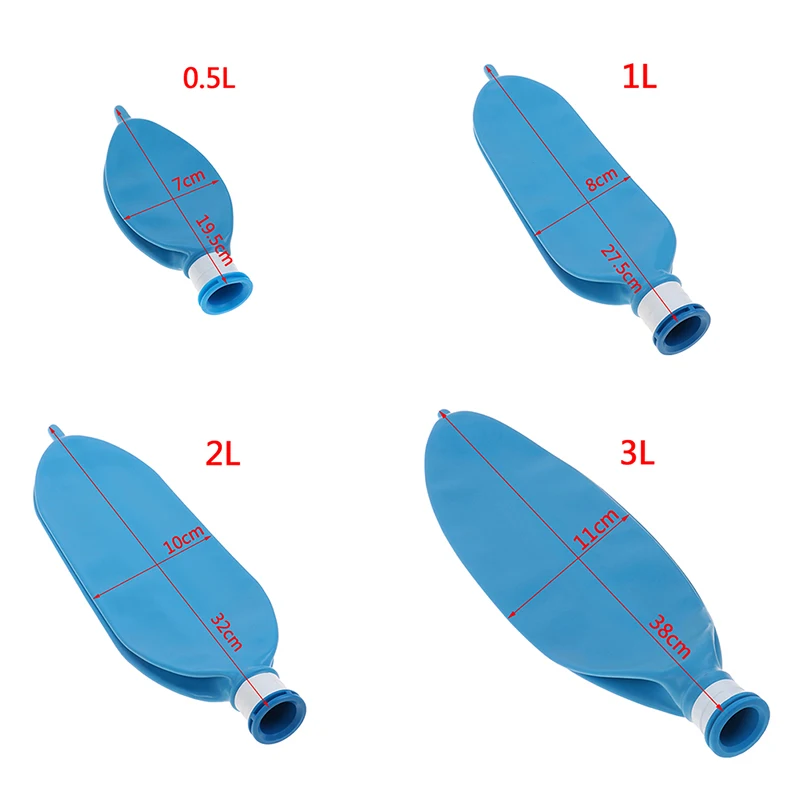 0.5L/1L/2L/3L Anesthesia Ventilator Latex Disposable Breathing Bag Reservoir Bag