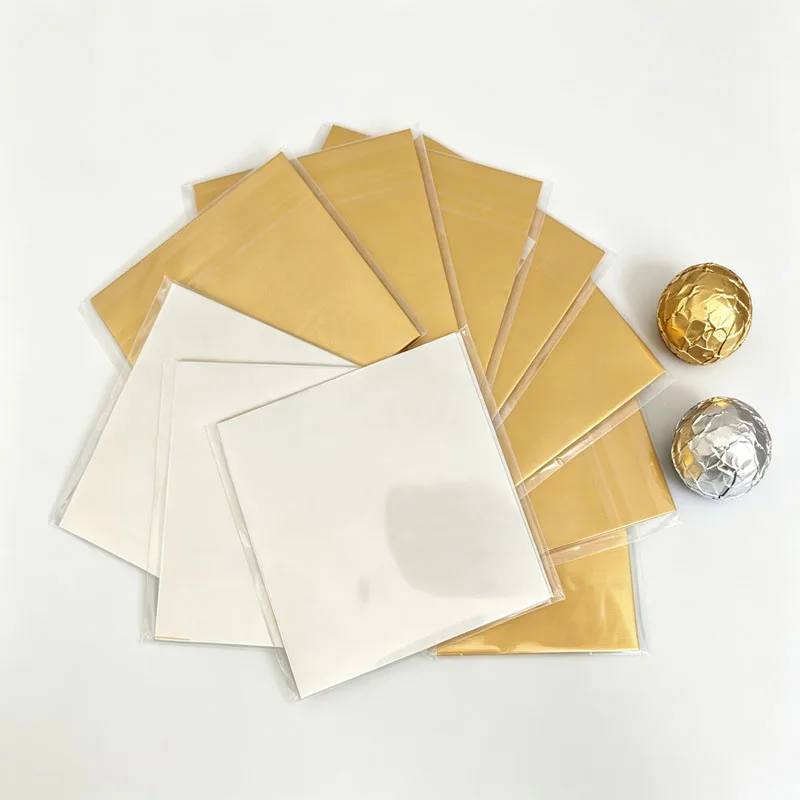 300 Piezas de Papel de Aluminio Dorado y Plateado para Chocolate, Dulces, Té Verde, Arroz Glutinoso, Huevo, Sésamo, Píldoras, Papel de Aluminio Rosa