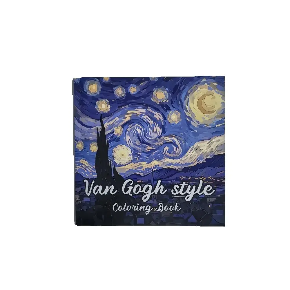 Livre de coloriage de style Van Gogh pour adultes et adolescents – Cadeau d'activité créatif et amusant pour soulager le stress pour les amateurs d'art