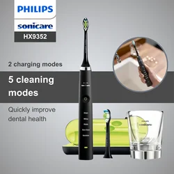 Philips Sonicare DiamondClean Electric Toothbrush Set HX9352, for Oral Clean, Black