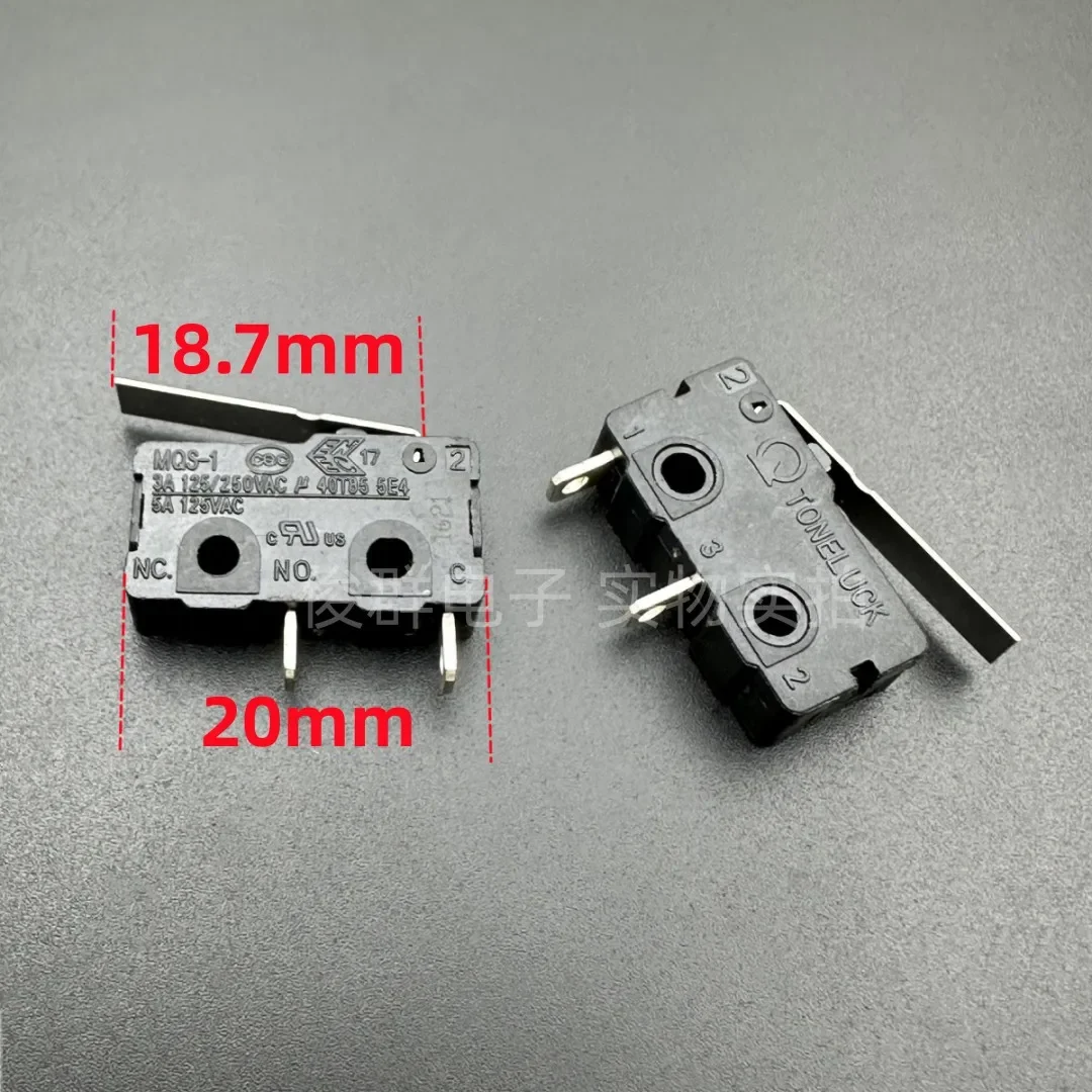 10pcs/Taiwan MQS-1 micro switch 2-pin normally open stroke reset button touch point button 3A