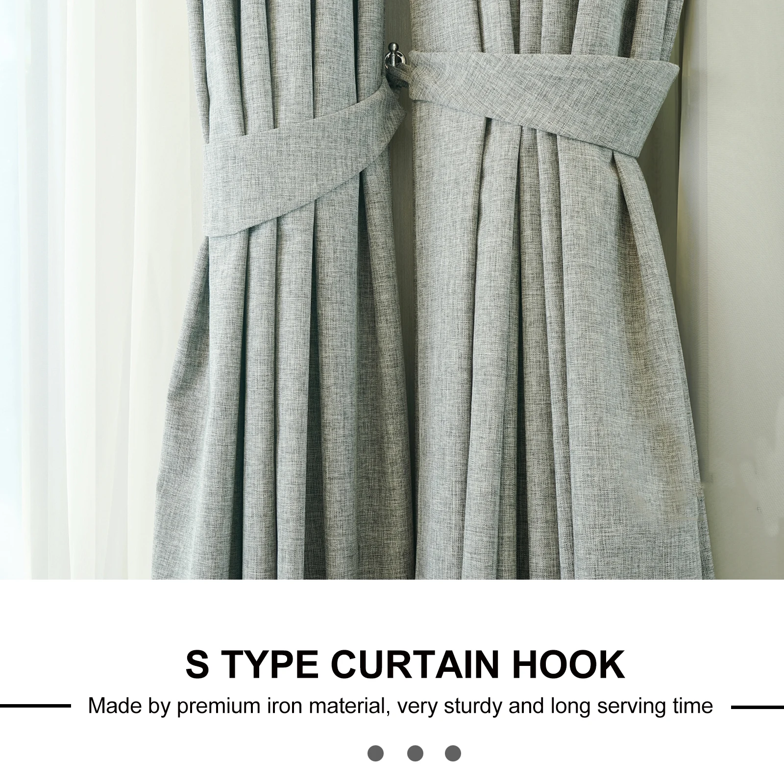

50pcs Iron Curtain Hooks for Pleated Curtains Folds Home Hotel Store Curtain Hanger Decor Accessories