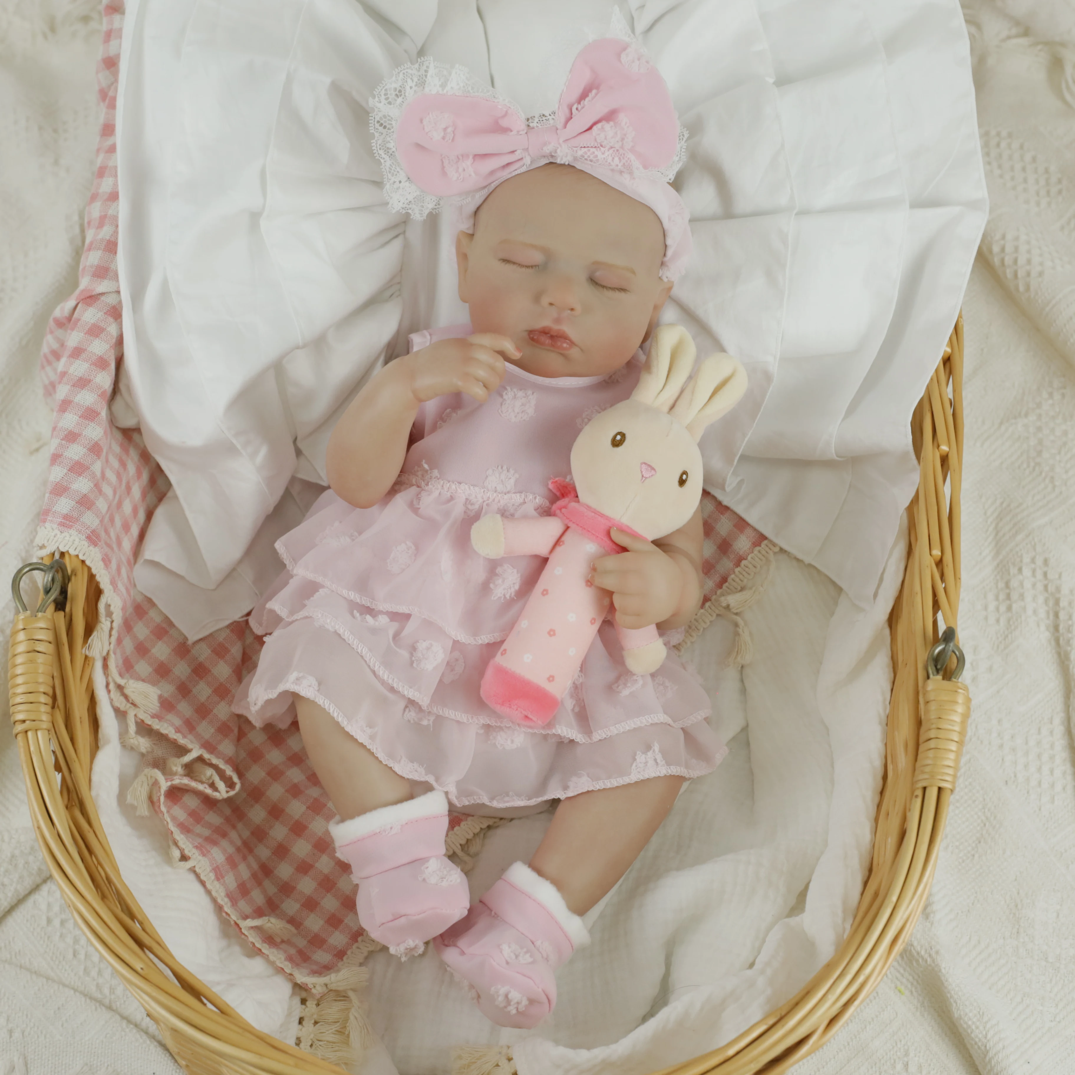 20-calowa gotowa lalka Reborn Loulou, całe ciało z silikonowego winylu, lalka do mycia z ręcznie malowanymi włosami i skórą 3D, prezent na Boże Narodzenie dla dziewczynki