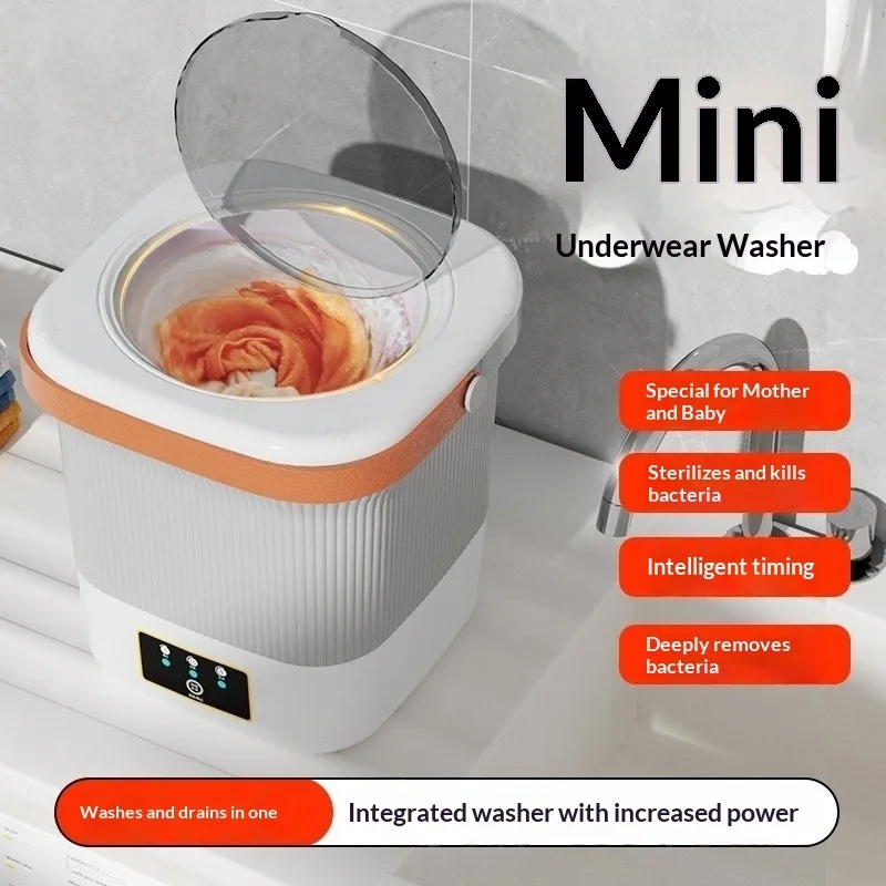 Portable Mini Washing Machine 9L Lingerie Underwear Socks Wash Spin Dual Mode Compact Travel Dorm Apartment Mini Washing Machine