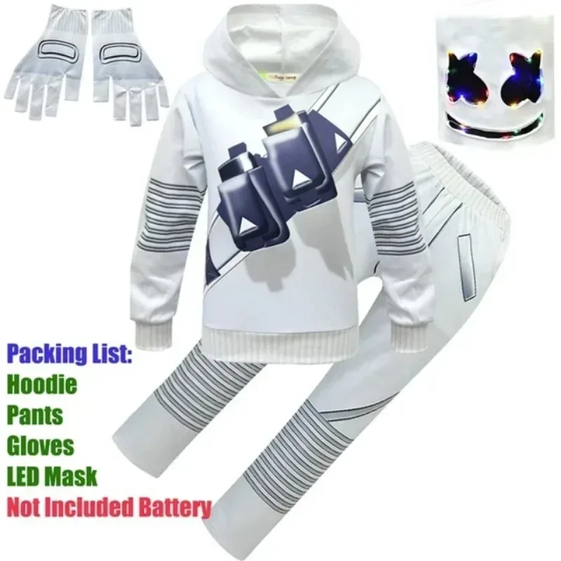

Anime Cosplay DJ Marshmello Costumes Jumpsuits Kids Clown Cosplay Clothes Halloween Christmas Costume Party Game Cosplay Fo 72th