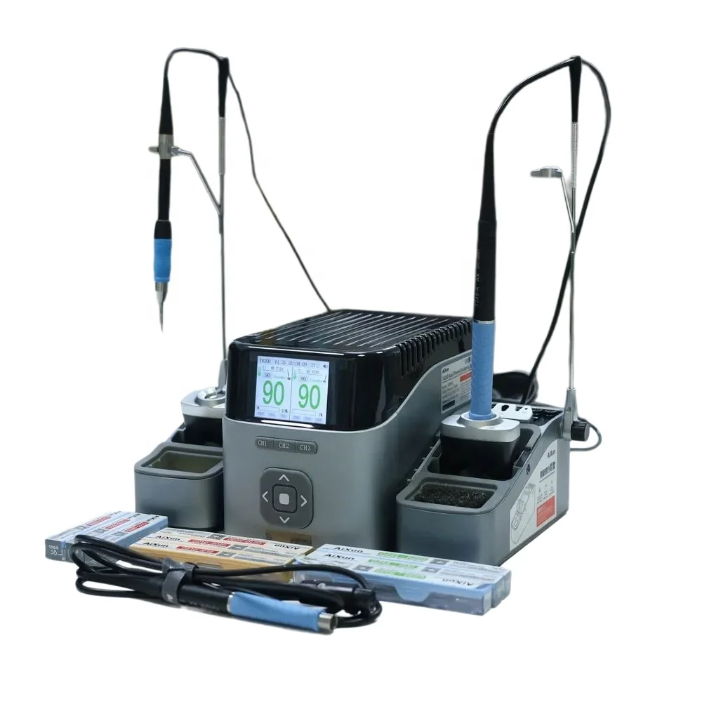 T420D Dual Station Soldering Station AC Isolated Design Anti-static Anti-interference BGA Chip Rework Laptop Motherboard Repair